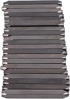 Jewelry Metal Stamping Set - 20pcs Craft Flower Pattern Tools - Sturdy Carbon Steel for Imprinting Crafts on Metal, Wood, Leather & Plastic - Ideal for Jewelry Engraving Projects