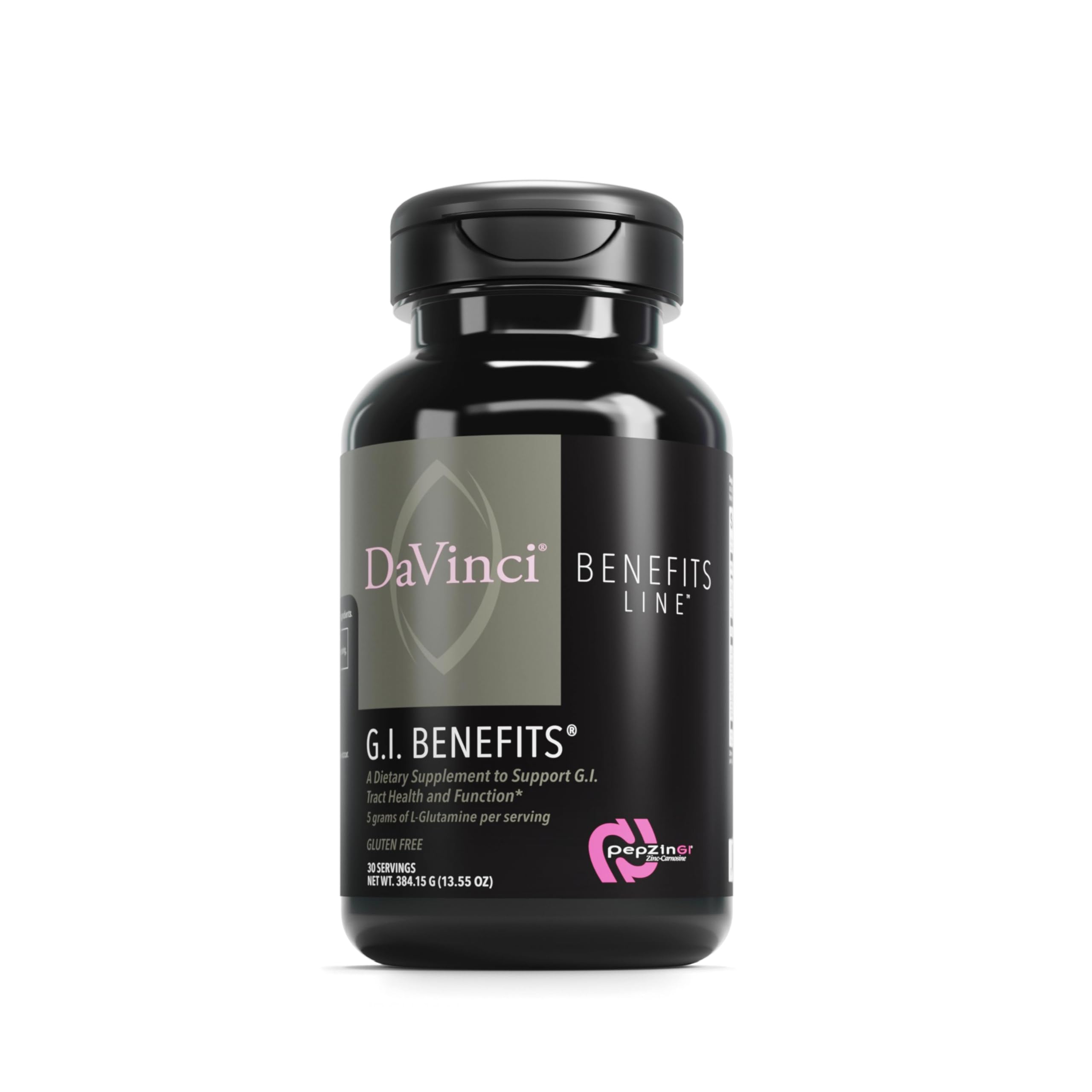 DAVINCI Labs GI Benefits - Digestive Health Supplement Powder with Zinc & L-Glutamine* - Support Immune System & Healthy Digestion* - Gut Health Supplement for Men & Women - 30 Servings (384.15 g)