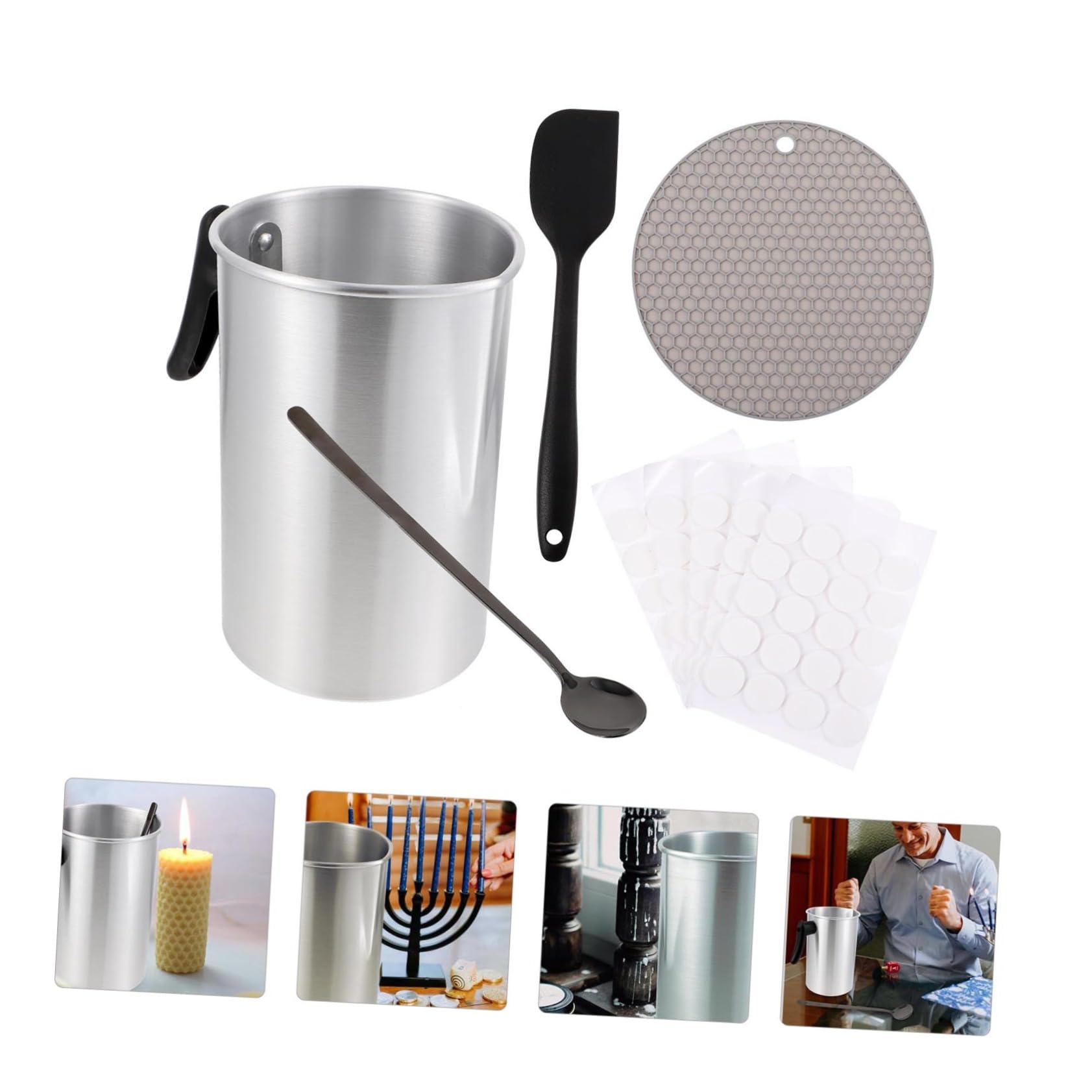 DOITOOL Kits para Hacer Velas de Acero Inoxidable, Capacidad 3 L, 1 Set