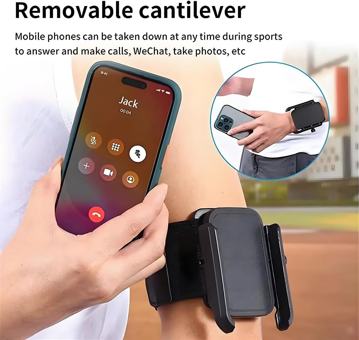 Wristband Phone Holder Armband Strap Set Detachable Mount for Sports Running Cycling Climbing Walking for All Mobile Phones