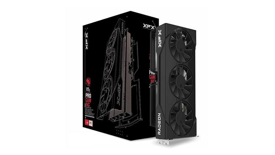 XFX Swift AMD Radeon RX 9060 XT OC Triple Fan Gaming Edition with 16GB GDDR6 HDMI 2xDP, AMD RDNA 4 RX 9060XT RX-96TS316BA - RX 9060 XT 16GB SWFT