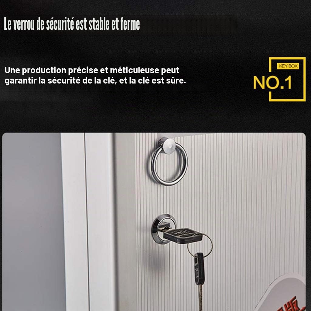 Armoires à clés Boite A Cles Industrielle Armoire À Clés Murale avec Étiquette, Coffre-Fort De Gestion des Clés De Grande Capacité, Boîte De Rangement pour Clés avec 24-150 Crochets