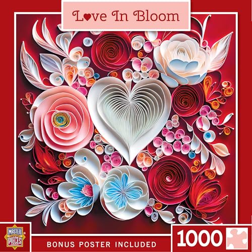 Masterpieces Rompecabezas de 1000 Piezas - Love in Bloom, Diseño Floral Enrollado, Divertido para Adultos y Familia, 25 x 25 Pulgadas, Ecológico miniatura 1