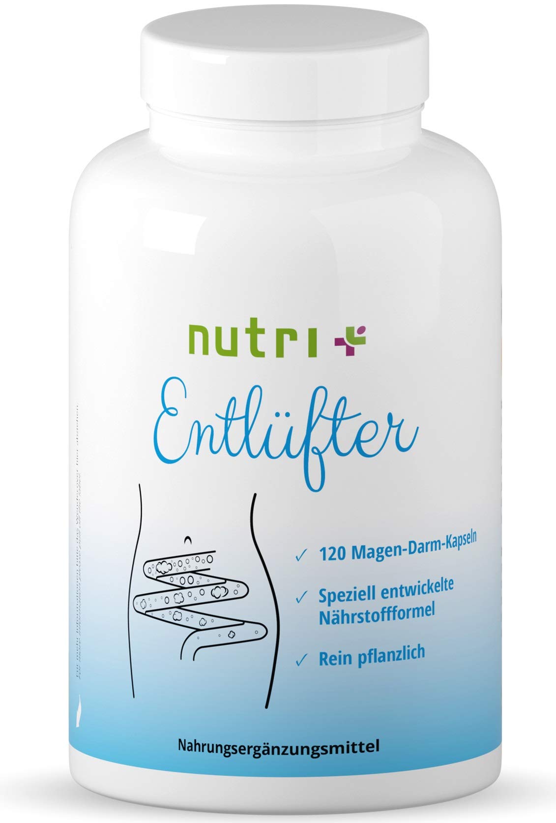 Gastrointestinal Relaxation - The Entlüfter - Popular for Flatulence & Bloating - Black Cumin, Anise, Turmeric, Ginger, Fennel - 120 Capsules - Developed by Nutritionists