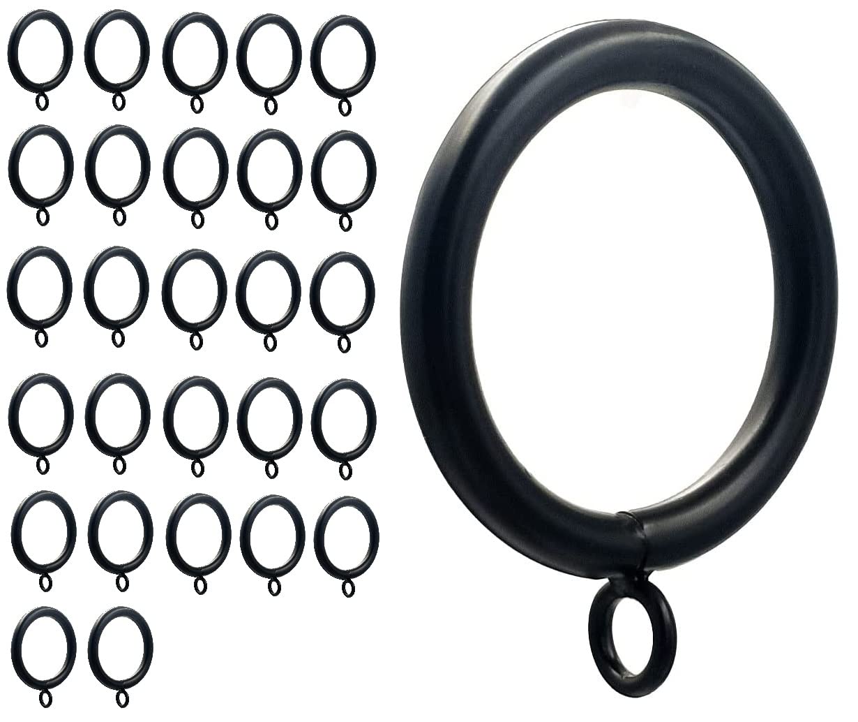 Meriville Lot De 28 Anneaux De Rideau En Métal Doré De 3,8 Cm De Diamètre Intérieur, Convient Pour Une Tringle Jusqu'à 3,8 Cm