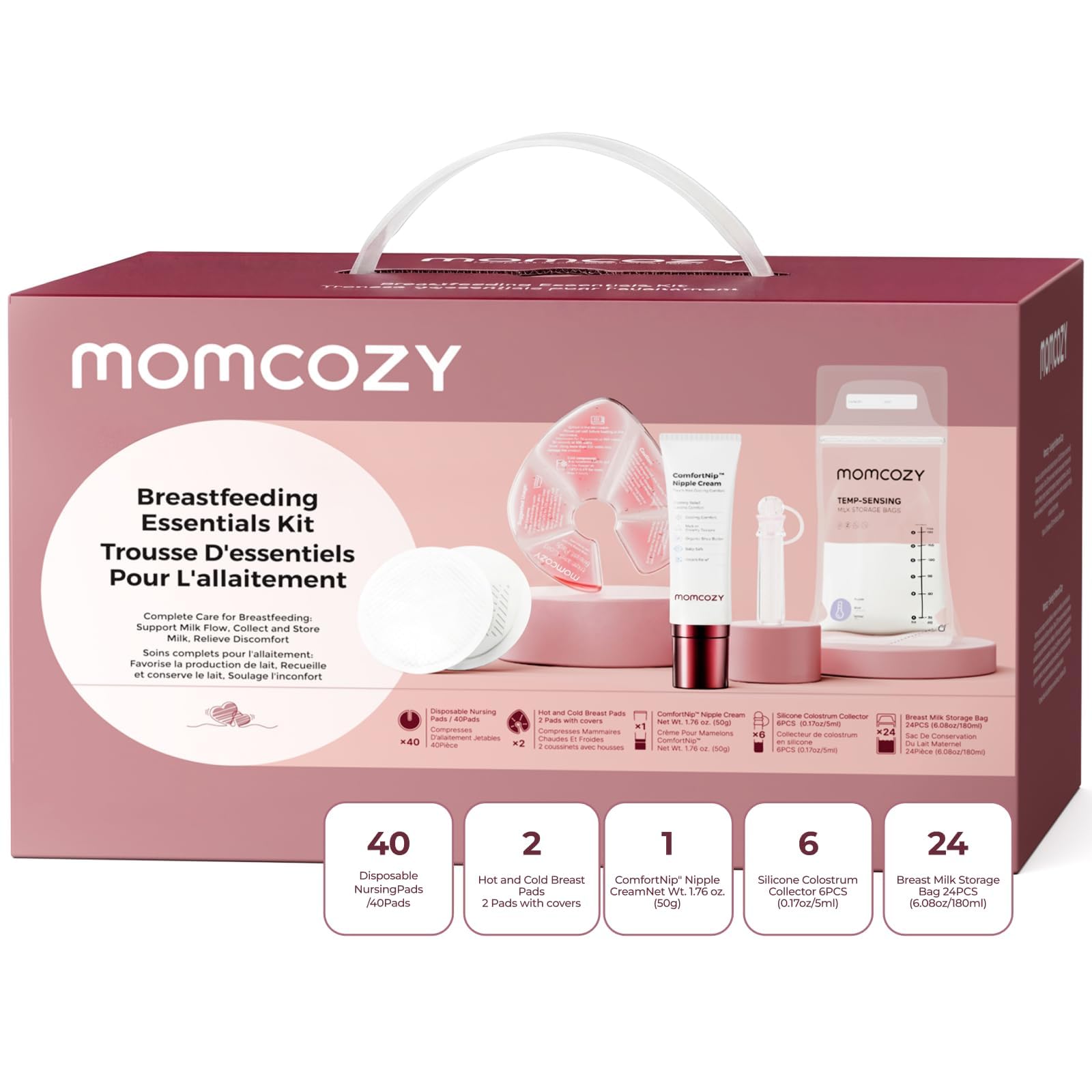 Amazon.com : Momcozy 73pc Postpartum Essentials Kit, Initiate