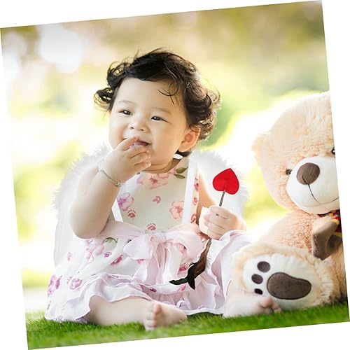 Miniatura 2 de NOLITOY 10 piezas de alas de cupido para el día de San Valentín, accesorios de Cupido para niños, lazo rojo, disfraz de Cupido para recién nacido,