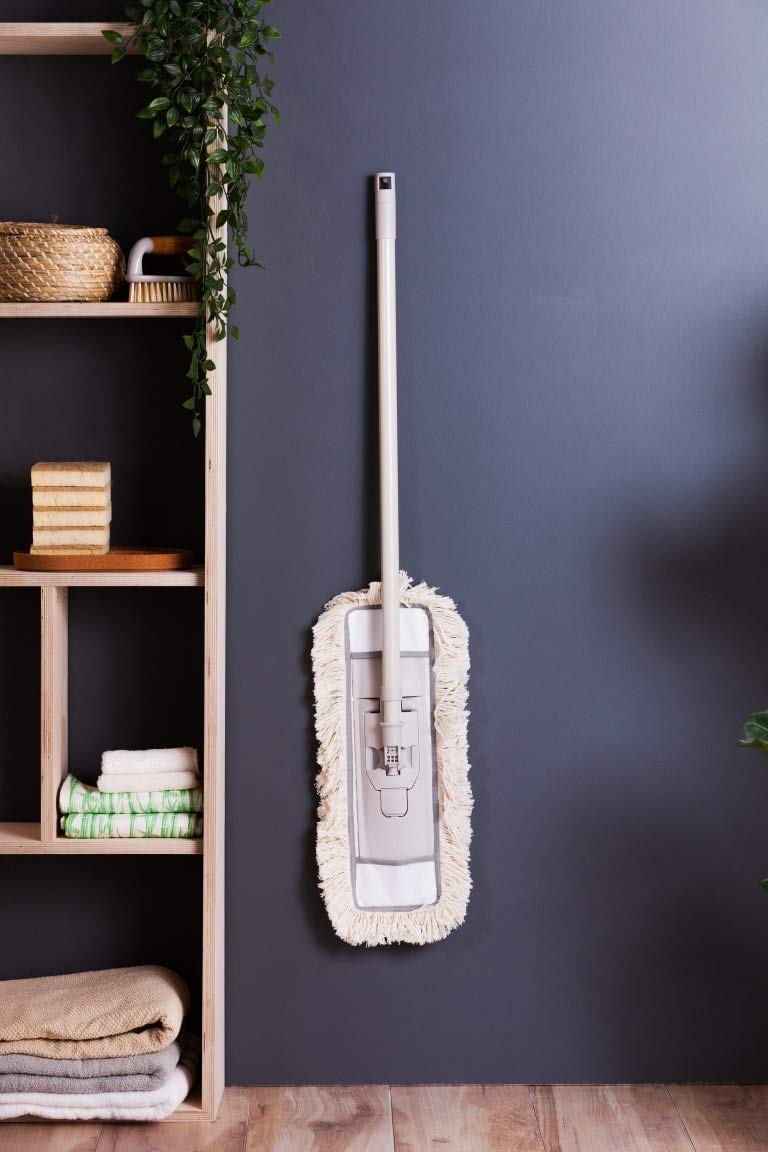 YORK Mop Płaski ECO NATURAL, z Trzonkiem, Recykling, Chłonny, do Mycia Podłogi bez Zacieków, na Sucho i Mokro