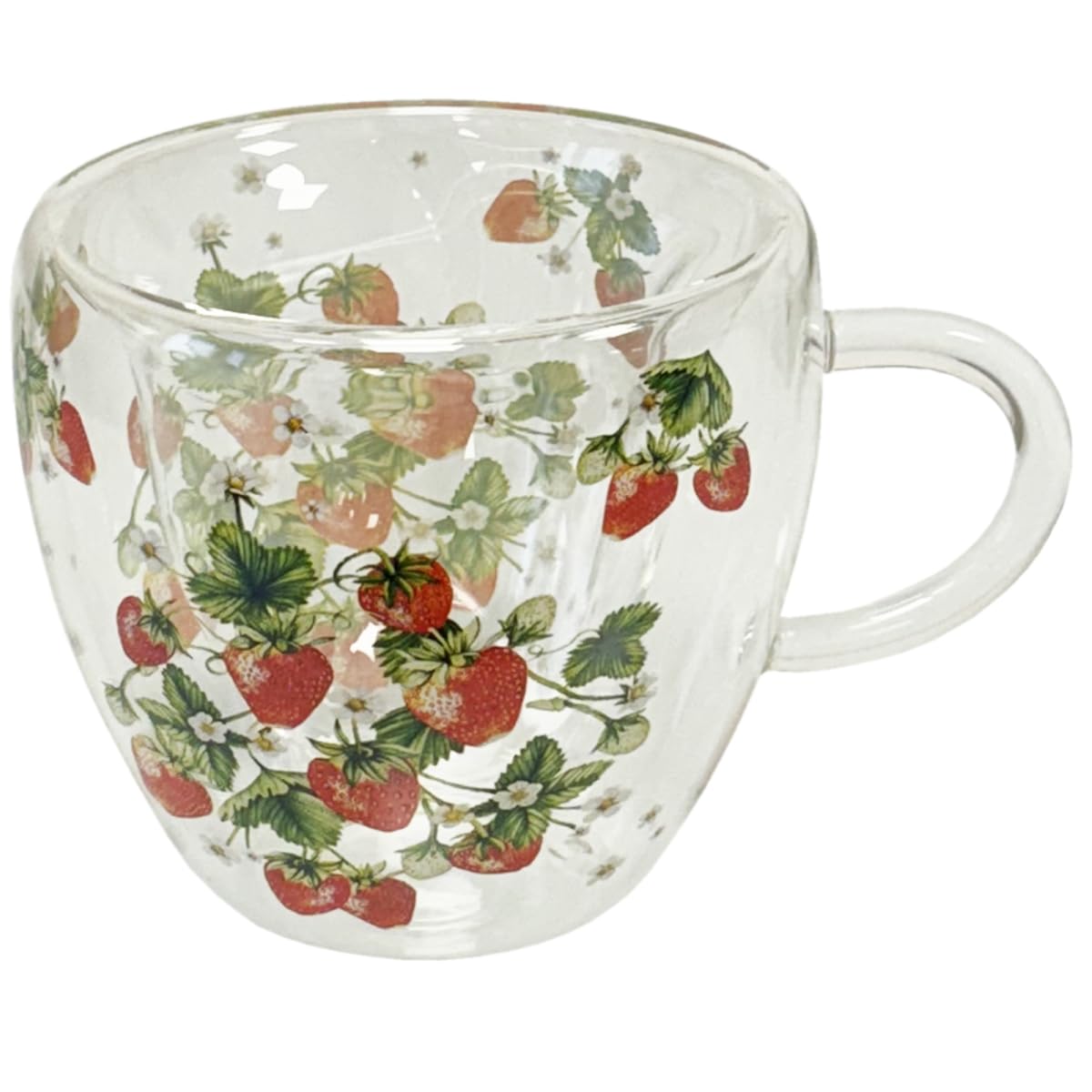 2 Tasses à Café Double Paroi Avec Fleurs Séchées - 350ml Verre Borosilicate - Pour Café, Thé Ou Latte