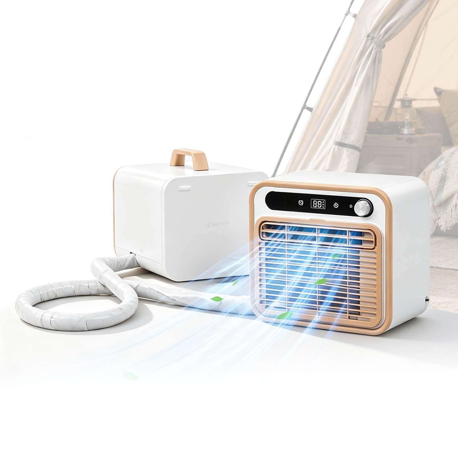 QFGain Split Portable AC for RV Camping - Removable Filter, 5000BTU 1.5M