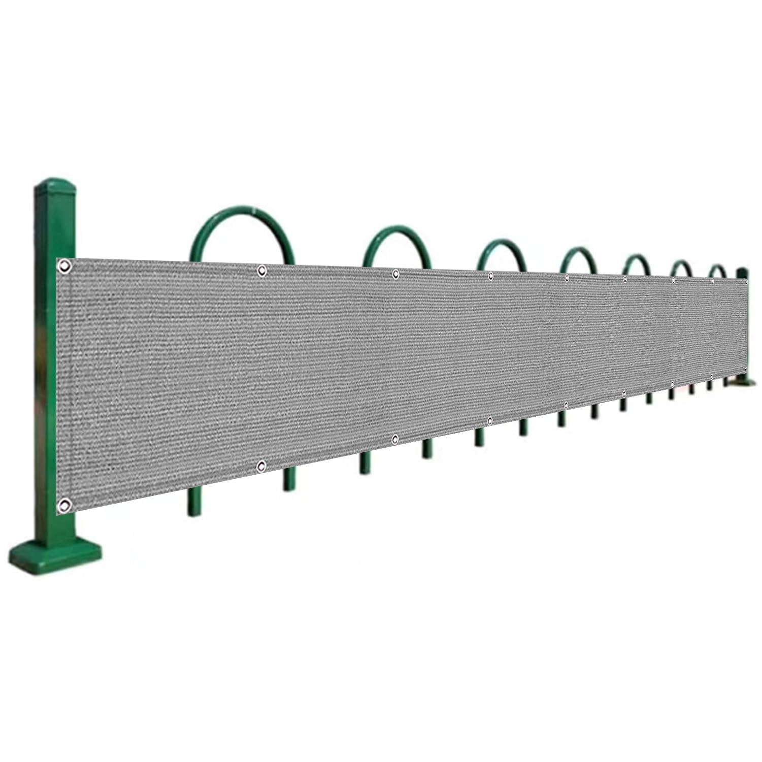 Filet coupe-vent pour balustrades d'extérieur et bâche de balcon fine anti-regard grise