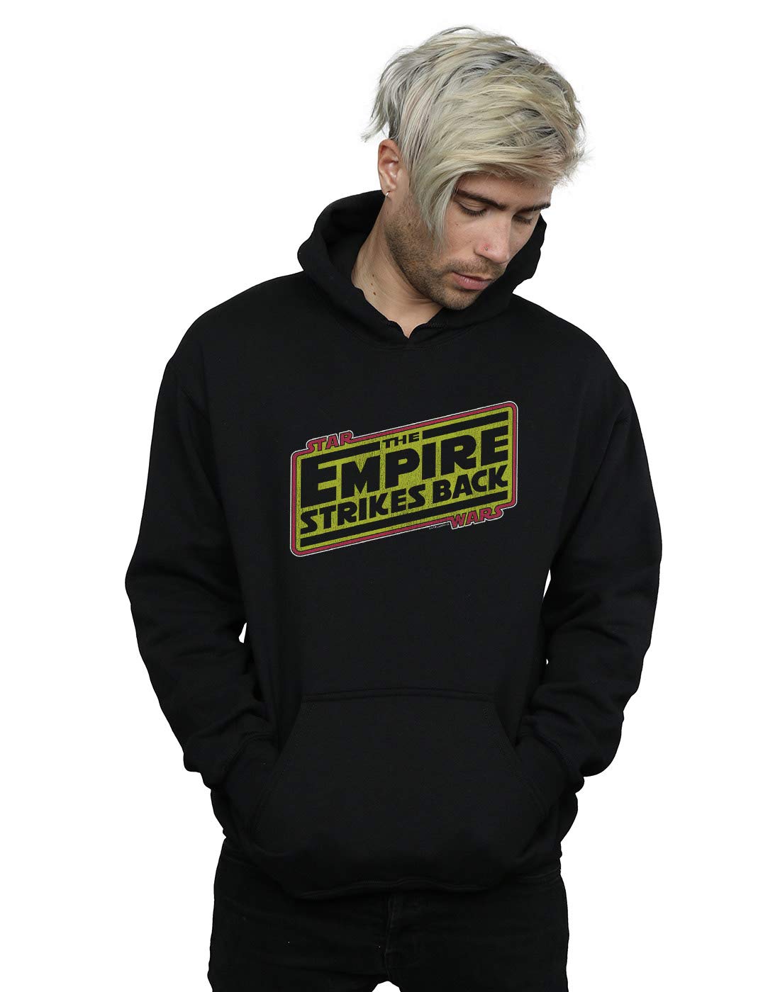 Absolute Cult Star Wars Men's The Empire Strikes Back Logo Hoodie Black XXX-Large