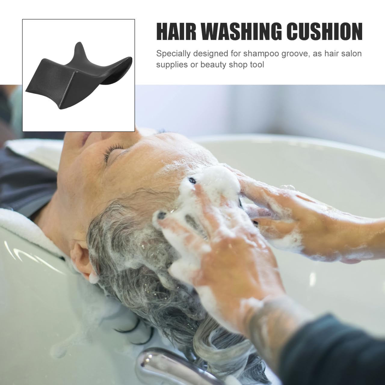 Angoily Cuscino per lavaggio della testa, per shampoo, per lavare i capelli, per il bagno, per la bellezza, supporto per il collo, per il collo, per il collo, per il collo, antiscivolo, per il