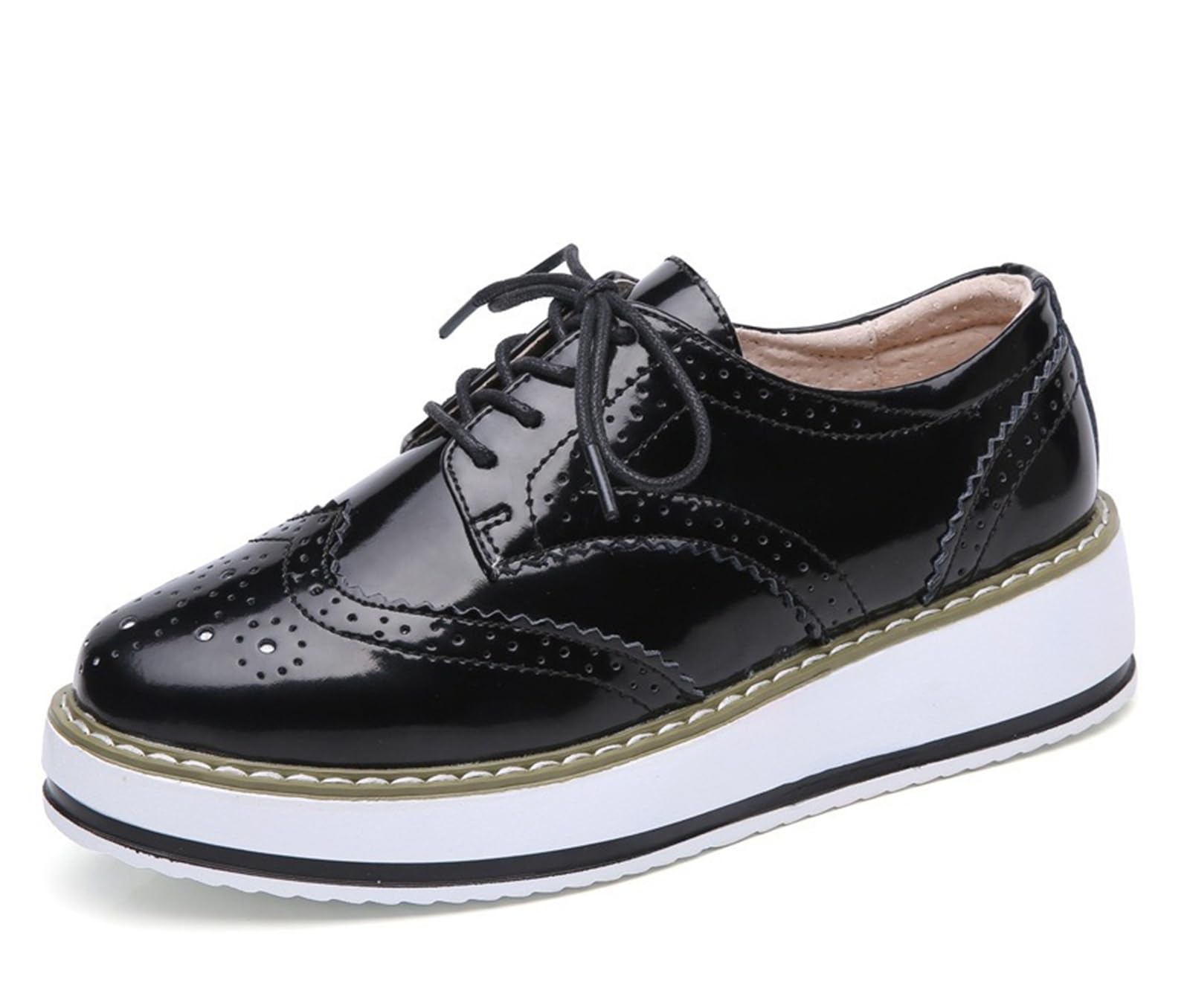 Womens Vintage Oxford Shoes Lace-up Wingtip Brogues Dress Shoes