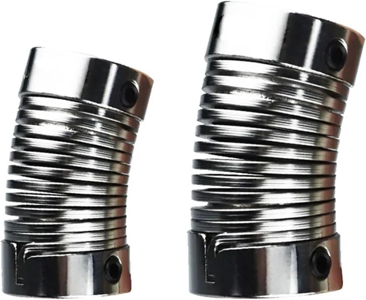 Spring Coupling D16L25 Small Motor Elastic Stepper Motor Flexible Thread Eccentric Angle Aluminum Alloy Encoder Coupling(4x6.35)