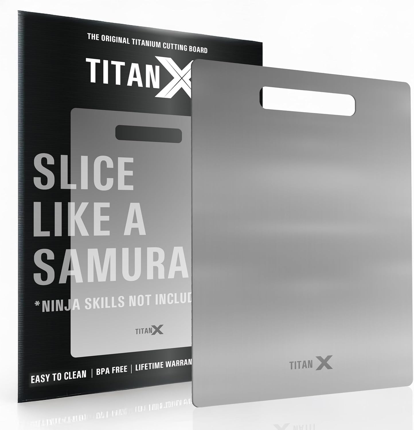 TitanX The Original Titanium Cutting Board, Designed in the United Kingdom, Forged from 100% Pure Japanese Titanium (Medium)