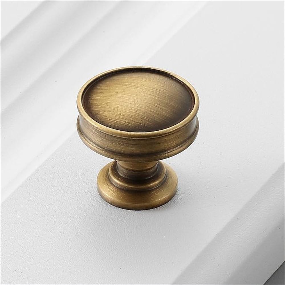 Bouton de tiroir américain vintage en laiton et poignée meuble cuivre antique