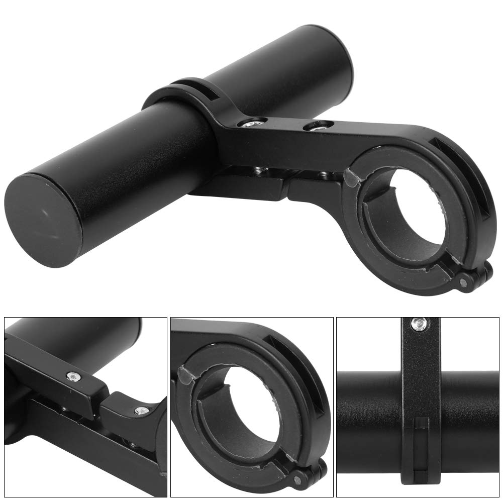 Extensión de Bicicletas, 10 cm 3,94 Pulgadas Equipo de Ciclismo Aleación de Aluminio Extensor de Manillar de Bicicleta Linterna Ligera Clip de Soporte para Manillar de Bicicleta