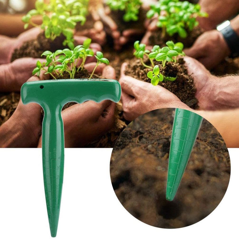 HOLIDYOYO 4pcs Garden Soil Puncher Tool Ergonomic Hole Digger for Sowing Transplanting Planting Essential Gardening Equipment Random Colors
