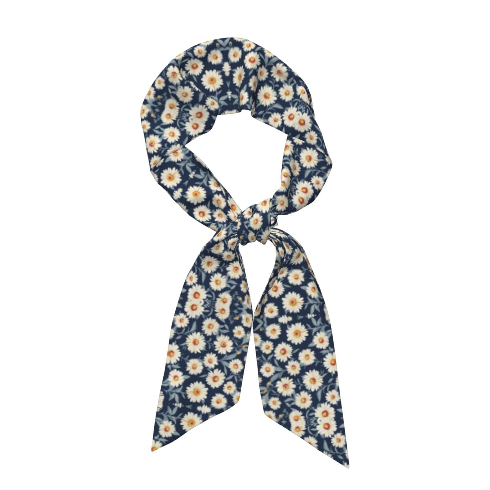 Headbands Head Band for Women Lady Daisy Flower Floral Print Beauty Skinny Skinny Scarf Sports Athletic Spa Sweat