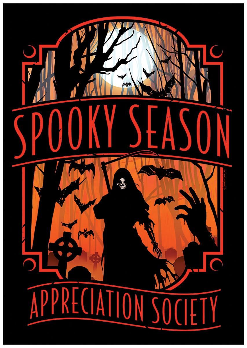 Grindstore Multicolour Spooky Season Appreciation Society Halloween Mini Poster