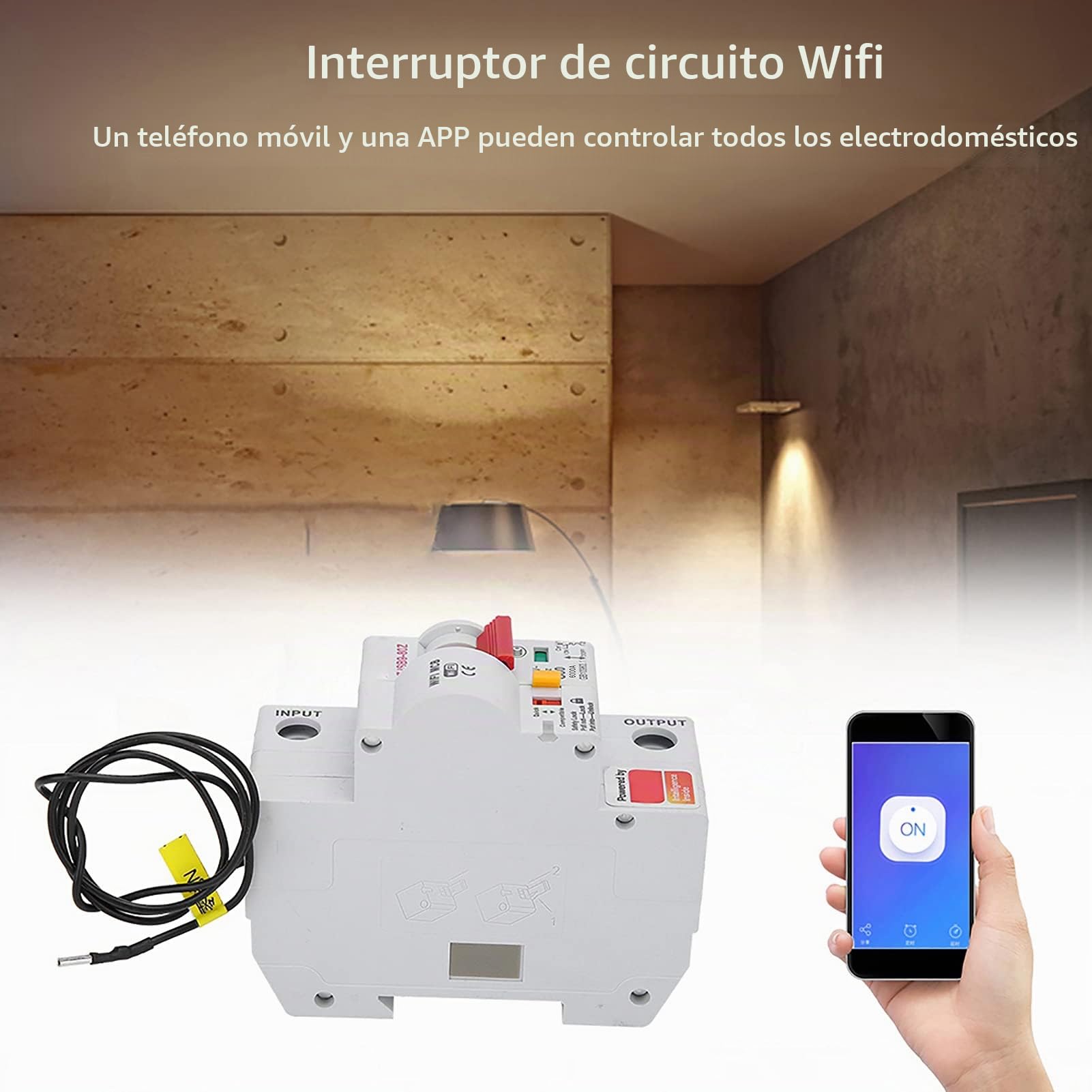 Disyuntor Inteligente en Miniatura con WiFi 220V Carcasa Retardante de Llama PA66-DSM Control Remoto por App Móvil (1P 40A)