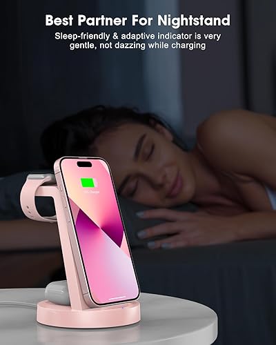 Miniatura 7 de REDKJY Estación de carga 3 en 1 para dispositivos Apple, cargador inalámbrico para iPhone 15 14 13 12 11 X Pro Max Mini y Apple Watch iWatch Ultra 9