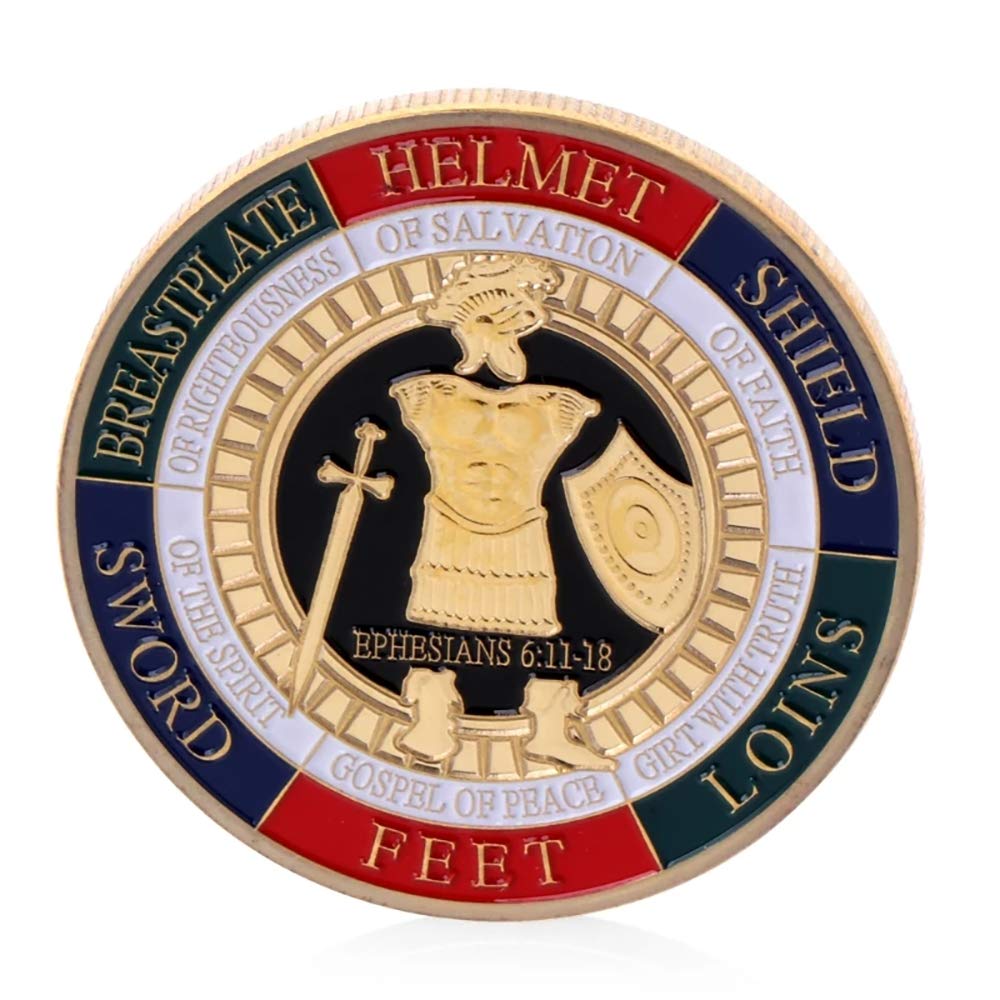 patpawChallenge Coin Plated Put On The Whole Armor of God Challenge Coin Token