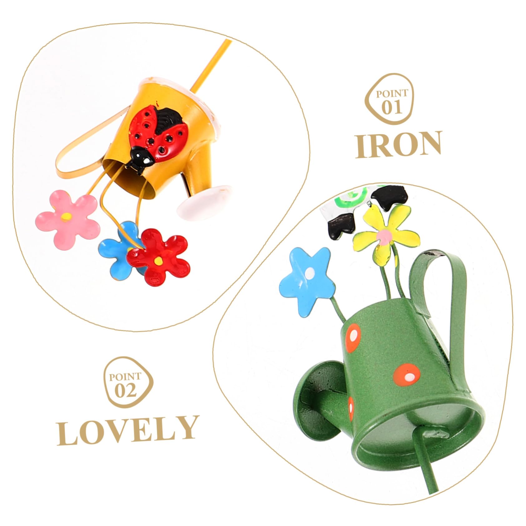Toyvian 5 Sätze Gartenstecker Wetterfeste Gartenornamente Eimer Und Gießkanne Form Für Gartendekoration Für Blumenbeete Für Gartenliebhaber 3 Stücke * 5