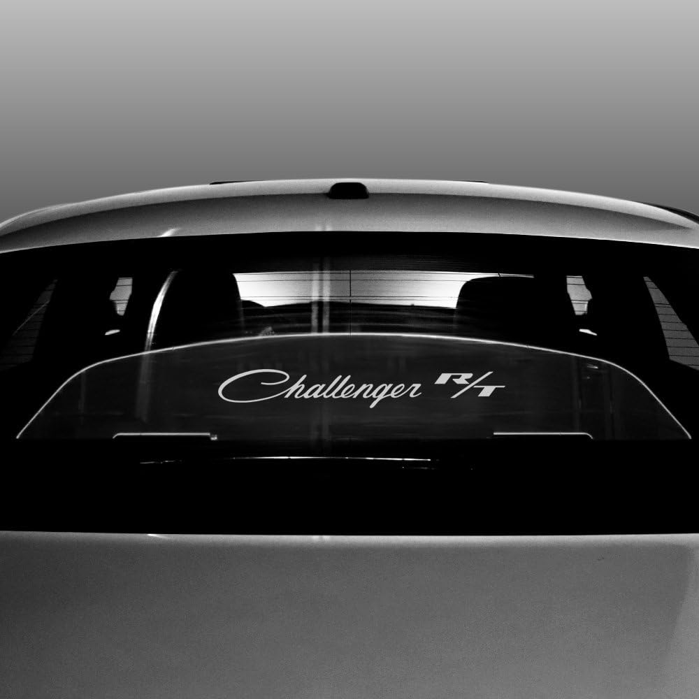 Windrestrictor - Glow Plate Compatible with 2008-2018 Dodge Challenger - Mopar Licensed - Red Led Lighting - Option 3