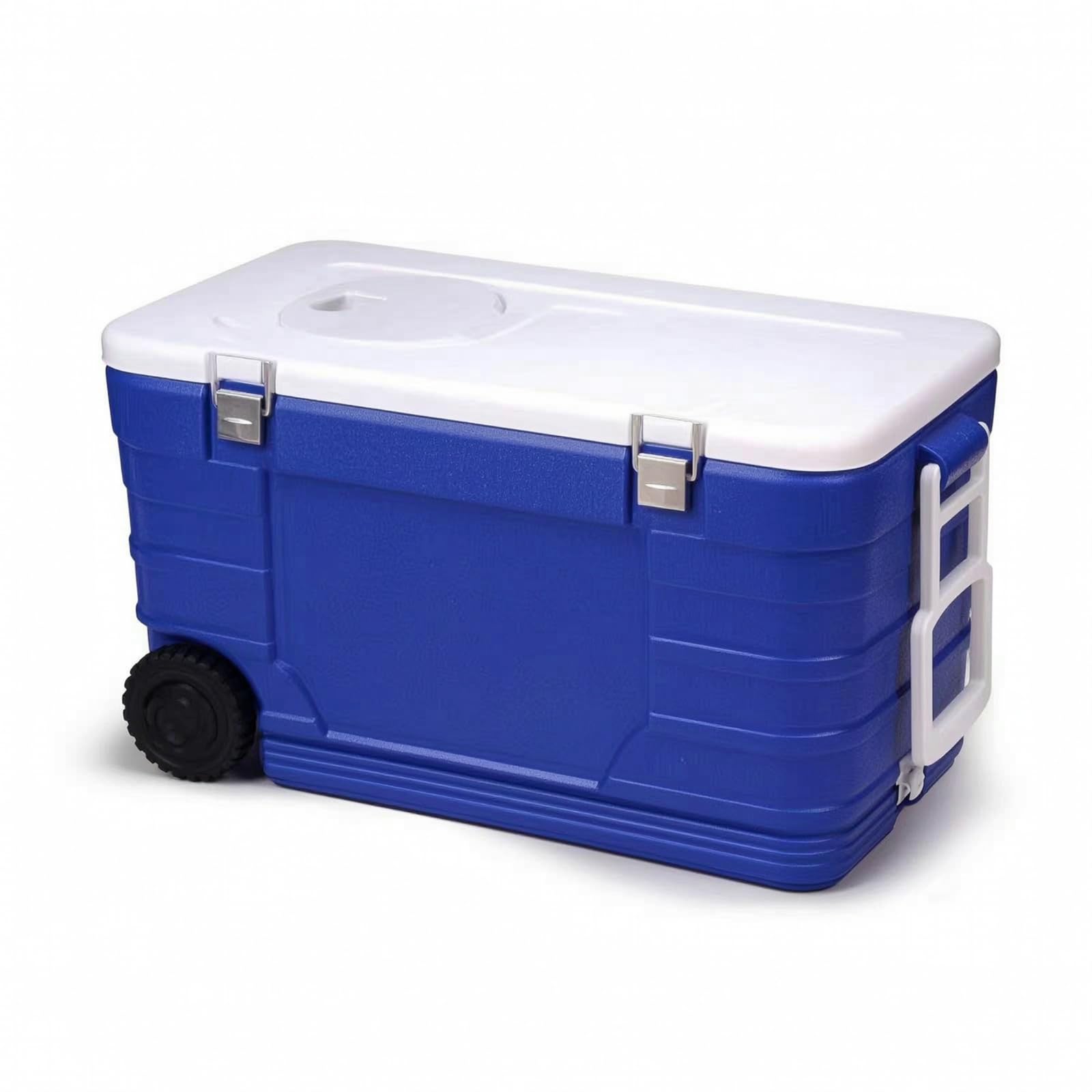 Harilla Frigo Portatile Isotermico da Esterno 52l Ghiacciaia Rigida Contenitore Termico Borsa Termica con Scarico E Presa Rapida Scocca Hdpe Pu con