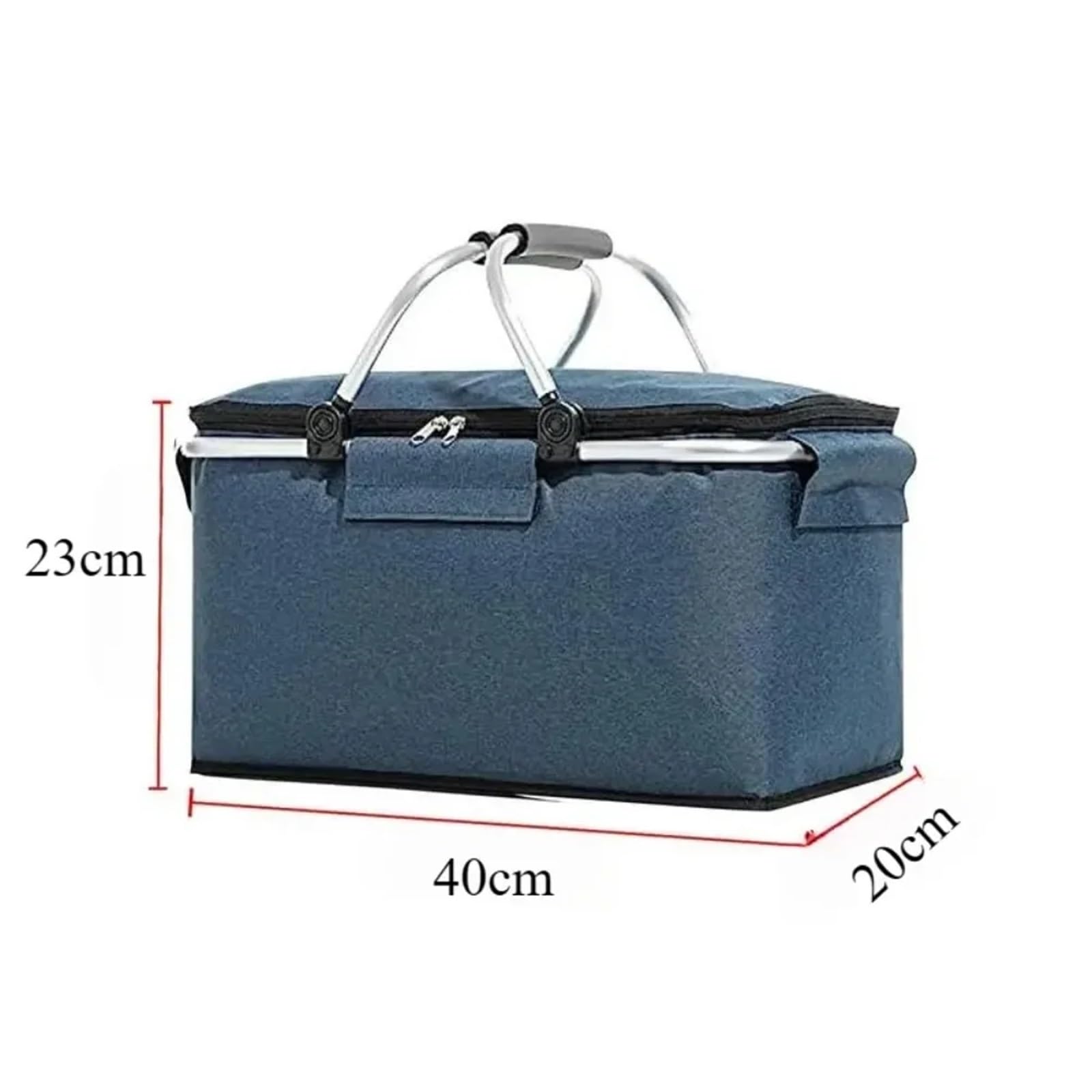 Cesta Picnic Cesta de picnic plegable, bolsa camping for exteriores, almacenamiento aislante, bolsas compras, cestas(Grey Large)