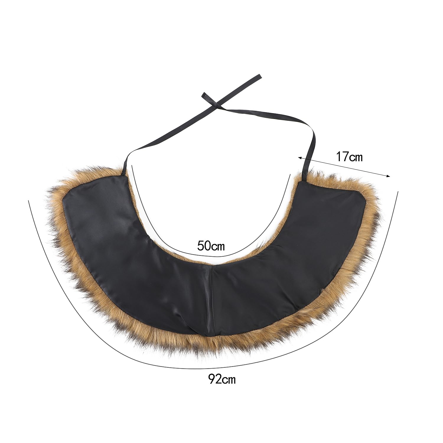 Kids Medieval Shoulder Wrap Halloween Viking Faux Fur Cape Medieval Furry Shawl Viking Collar Shoulder Wrap Renaissance Costume Accessories For Halloween Cosplay Carnival - Image 4