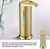 Vista 6 de Dispensador de jabón Máquina dispensadora de jabón de 8.5 fl oz Dispensadores de loción Dispensadores de jabón de encimera (dorado)