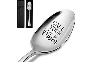 Call Your Mom, Funny Engraved Stainless Steel Spoon