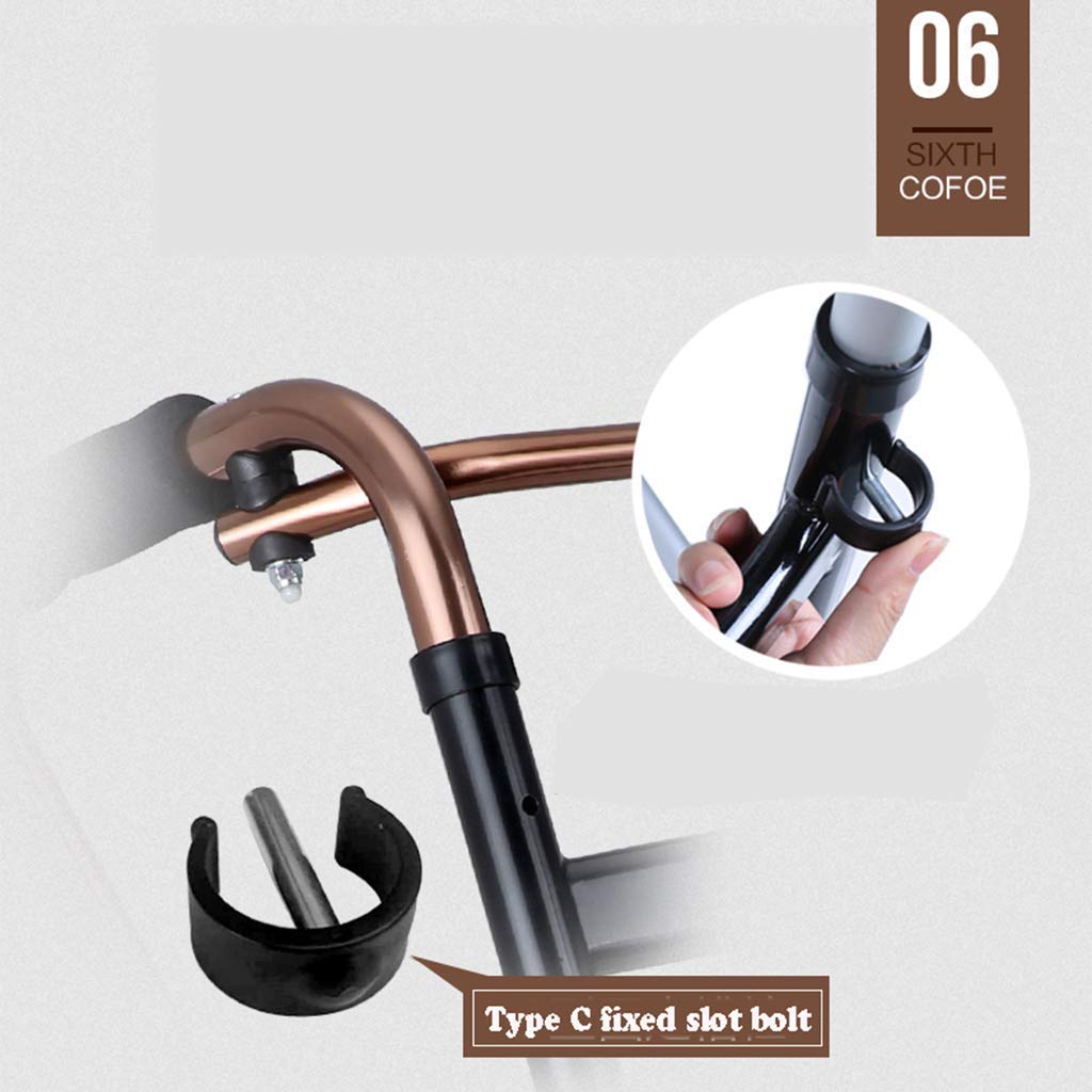 Andador para Ancianos,Bastón, Práctico Andador Plegable Equipo para Andador para Ancianos Aleación de Aluminio Soporte Ajustable de 4 Patas Adecuado para Personas con Alturas en el Rango de