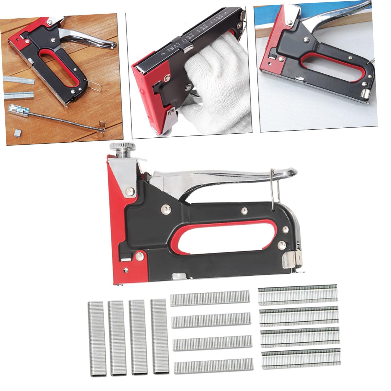 UPKOCH Chiodatrice Pesante Manuale 3 in 1 Impugnatura Ergonomica Curva in Metallo Resistente per Legno, Strumento Multifunzione U per Ristrutturazione