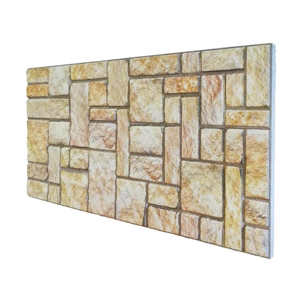 Pannello finta Pietra in EPS Resinato Misura 100x50 cm Spessore 2 Cm - SATURNIA Stone - RETAIL BOX da 10 pannelli (sviluppano 5 MQ)