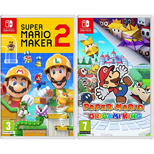 Super Mario Maker 2 + Paper Mario Origami King - Two Game Bundle - Nintendo Switch