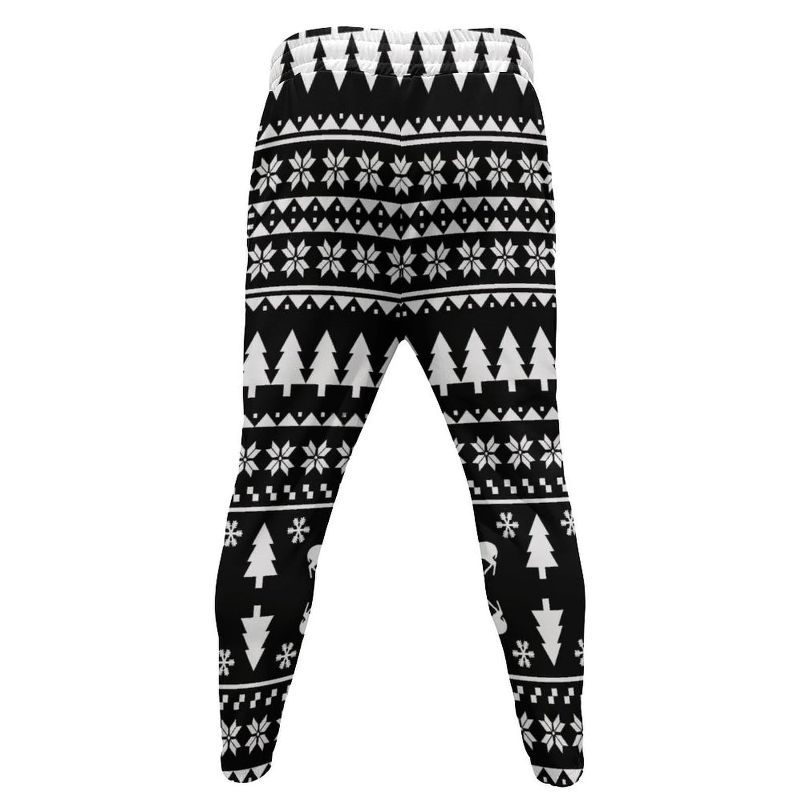 Générique Set di abbigliamento sportivo da uomo 2 pezzi Pantaloni della tuta con cappuccio stampati natalizi casual da uomo