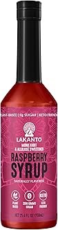 Simple Flavoring Syrup - Monk Fruit Sweetener with Allulose, Perfect for Coffee, Tea, Cocktails, Snow Cones, Sodas, Other Drinks, Keto, Vegan (Raspberry - 25.4 fl oz)
