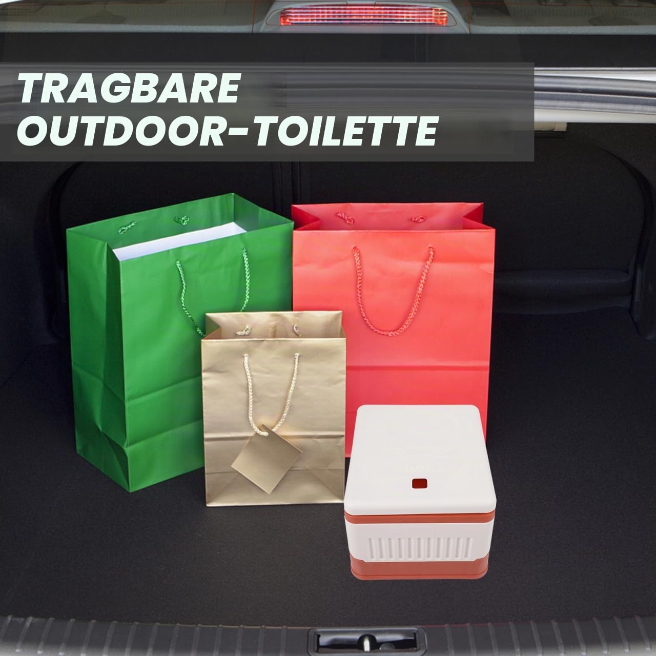 CALLARON Tragbare Faltbare Campingtoilette 9.84X8.27X6.69In Leichtes Outdoor Autotoilette Notfalltoilette Für Camping Wandern Angeln Baustelle