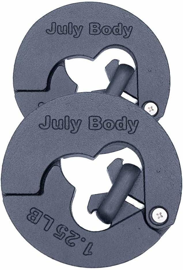 1.25 Pound Weight Clips – Adds 2.5 Total Pounds - 1.25 Weight - Dumbbell Add Weight - Dumbbell Weight Clips - Weight Clip - Fractional Weight Plates (2 Clip Pack)