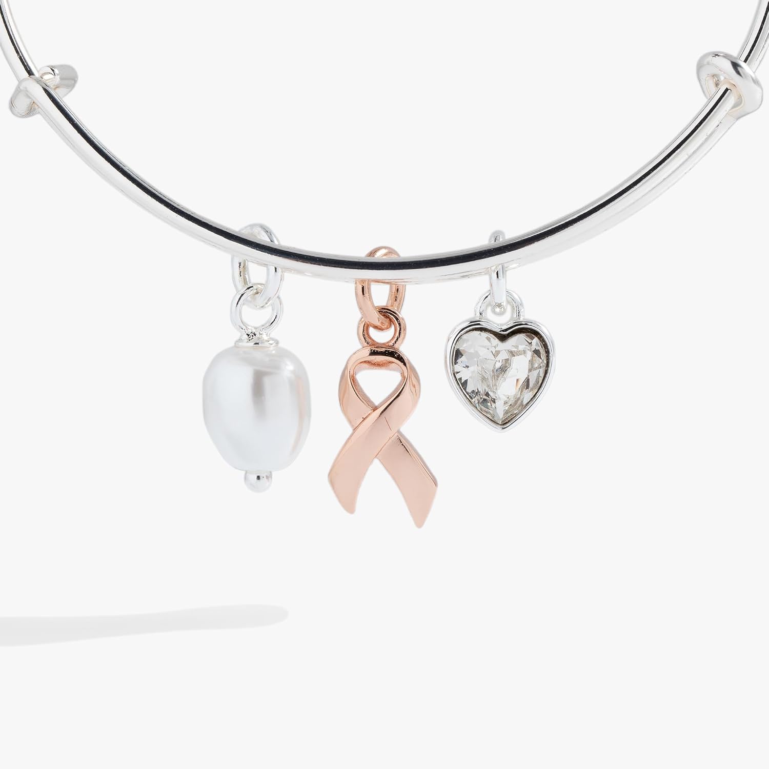 Alex and Ani Hope' Breast Cancer Awareness Pink Ribbon Cuff - Image 2