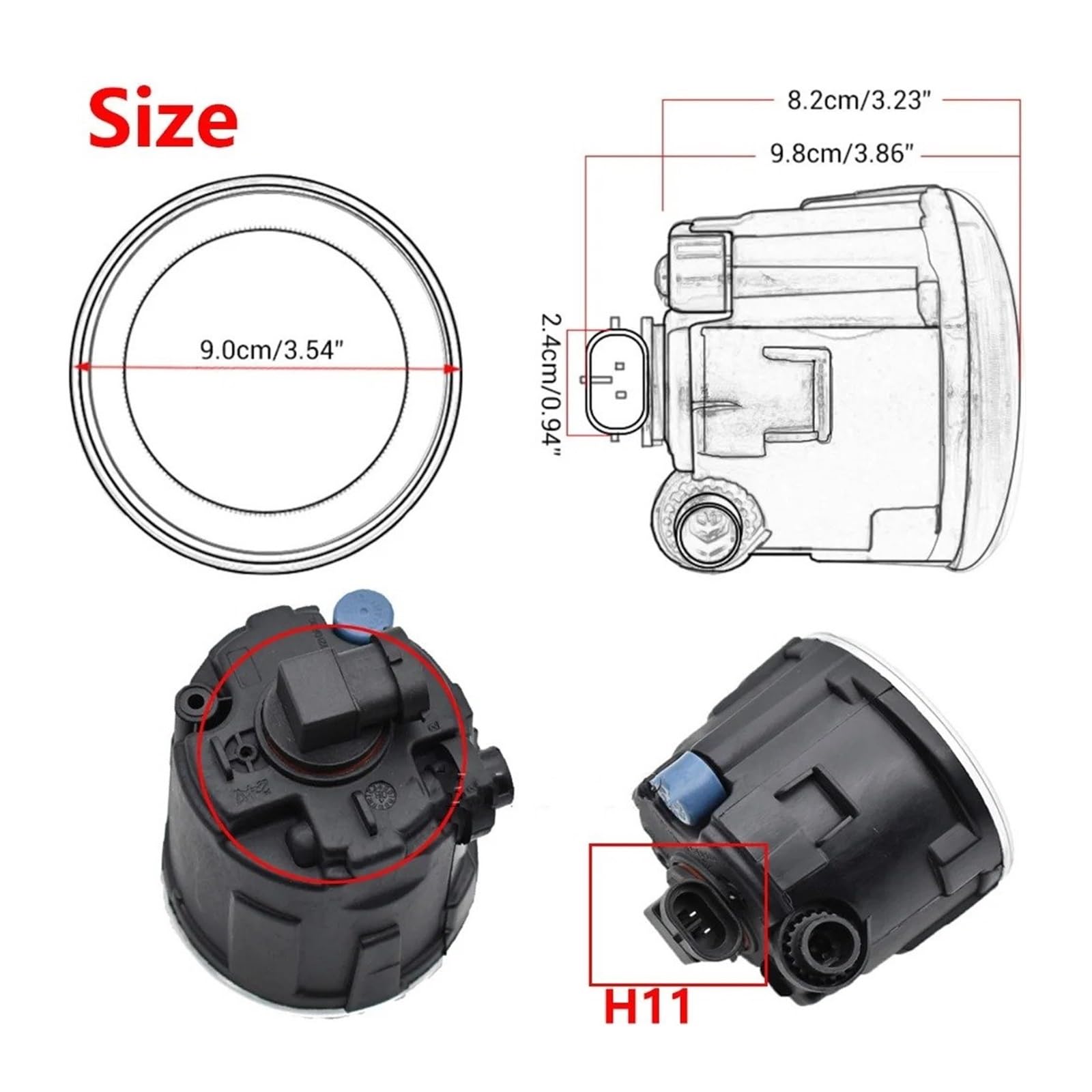 2 Pezzi 9 Led Fendinebbia Alogeni 12v Lampada Frontale Auto-styling Per Nissan Per Cube 2009-2015 Luci Lavoro Fuoristrada
