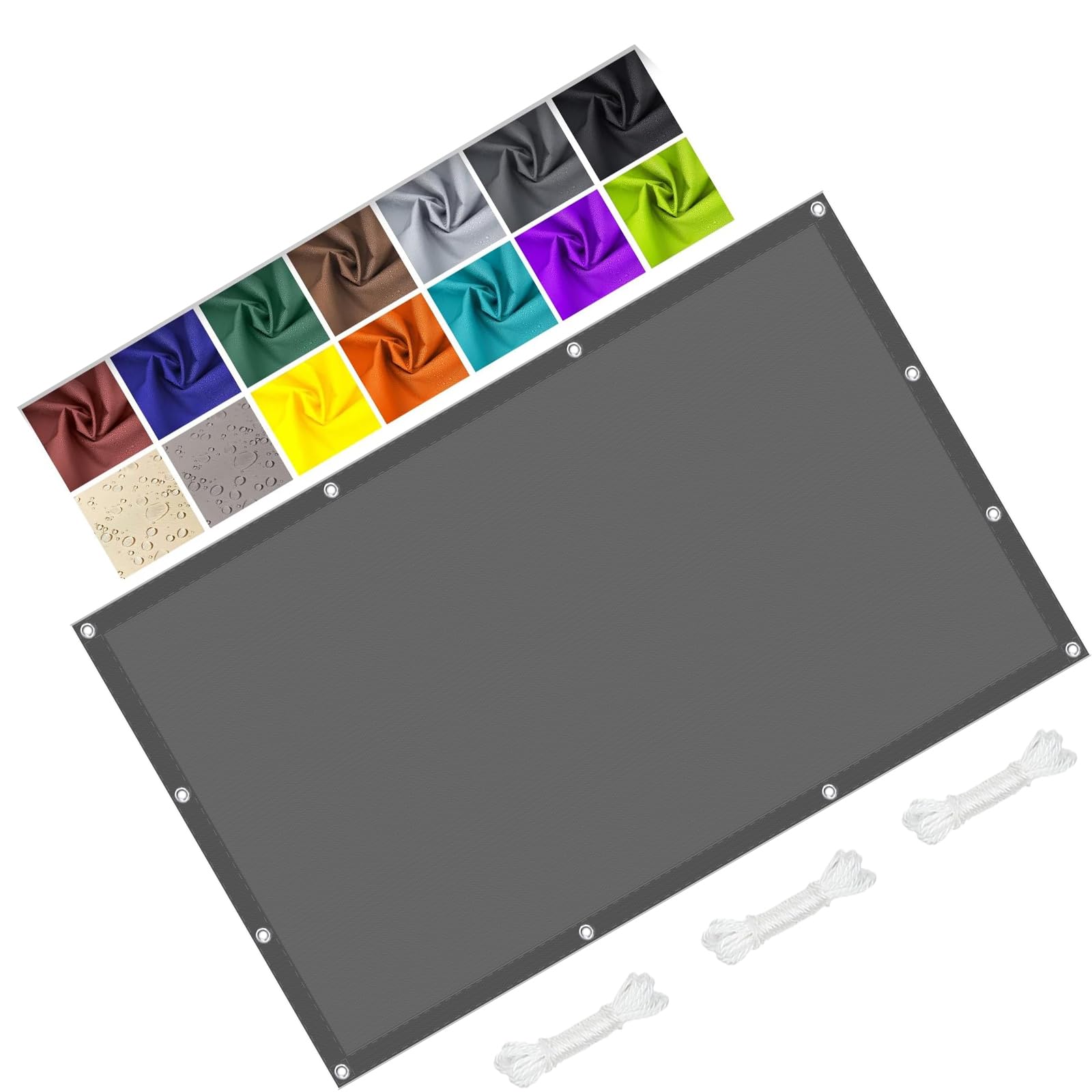 Toile d'ombrage avec oeillets 440x540 imperméable pour pergola et bâche jardin anti-UV