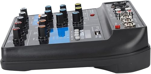 Miniatura 2 de Mezclador de audio Consola mezcladora de DJ de 4 canales profesional con interfaz USB y equipo de escenario de efectos integrados (enchufe de EE.