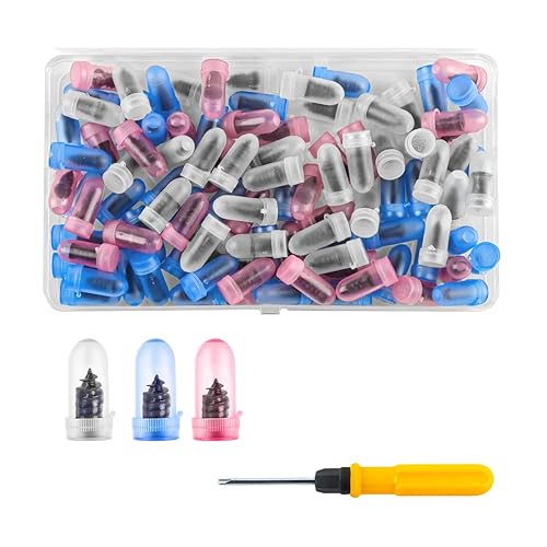 100PCS Car Tire Repair Nails, Rubber Spiral Vaccum Tyre Screw