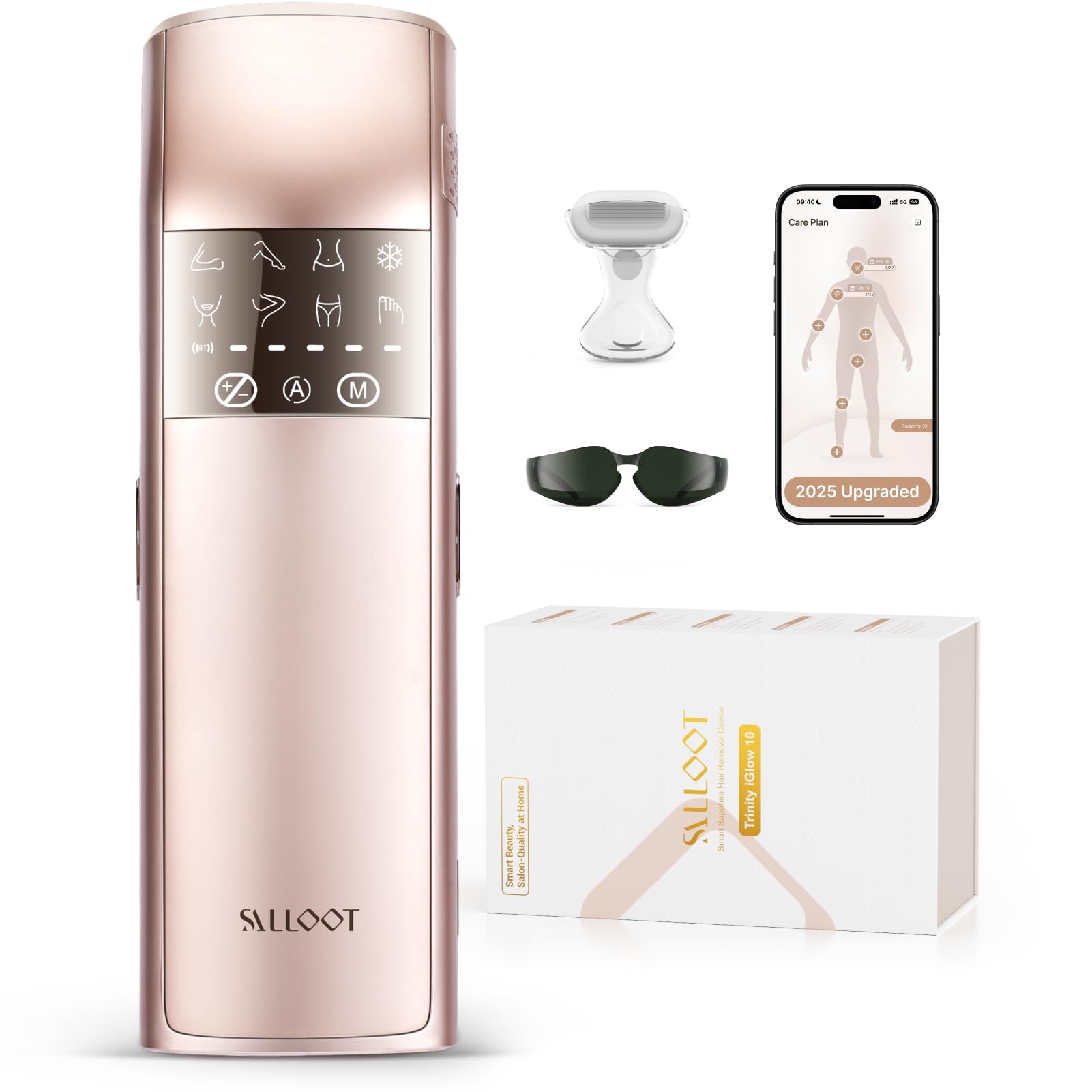 25J Depiladora Laser, Depiladora Luz Pulsada Mujer Hombre con TRIPLE-Pulso, 12 cm² Indolora Zafiro 3℃ Hielo Enfriamiento, Depilación Permanente para Cara, Axilas, Bikini, Cuerpo, Alternativa al Salón