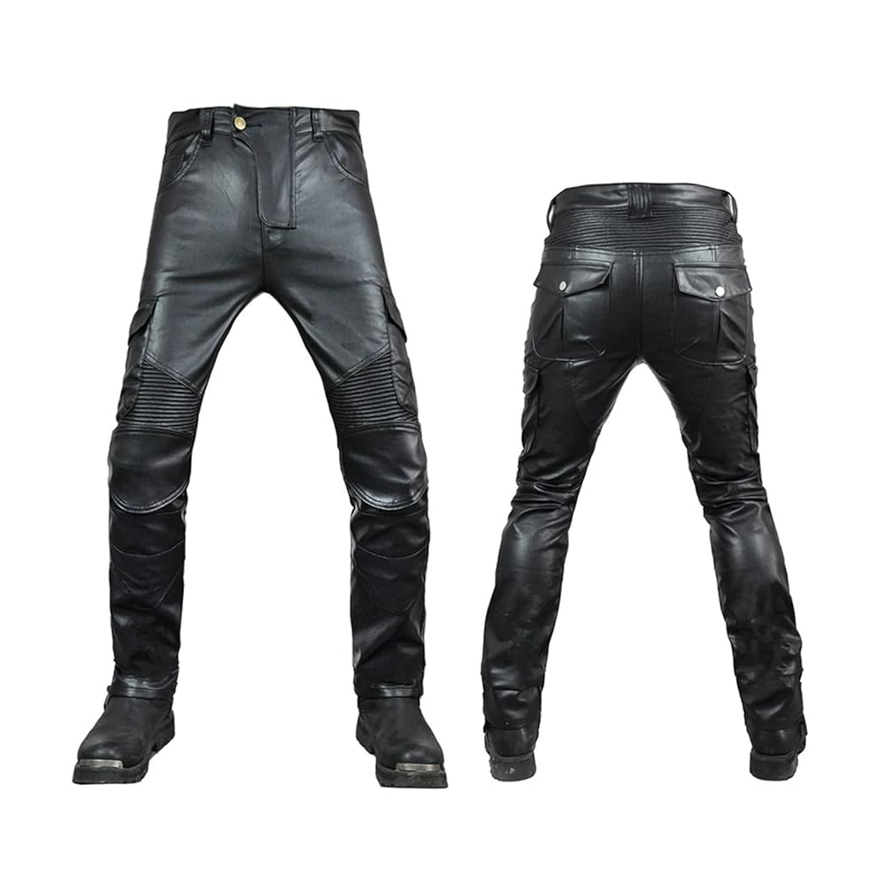 【NONCODE】On-Fee Layered Eyelet Biker Pants BIKER FAUX LEATHER PANTS
